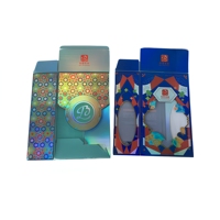 Boîtes transparentes imprimées holographiques exquises en plastique PVC PET crème de maquillage Mascara affichage de cils cosmétique emballage cadeau Premium