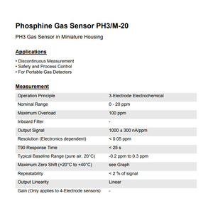 Capteur de gaz Membrapor Ph3 Ph3/M-20 0-20 ppm, boîtier miniature électrochimique pour détecteurs portables - Product Image 1