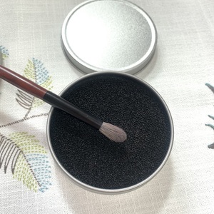 Caja limpiadora de brochas de maquillaje de esponja, herramienta de limpieza de eliminación, logotipo personalizado, brocha de maquillaje de estaño de Metal, limpieza en seco - Product Image 2