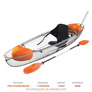 Bateau transparent à <span class=keywords><strong>deux</strong></span> <span class=keywords><strong>places</strong></span> en polycarbonate de 6 mm d'épaisseur pour les loisirs en lac côtier - Product Image 1