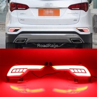 Feux arrière LED RoadRage DRL, réflecteur de pare-chocs arrière, feu stop, feu antibrouillard pour Hyundai Ix45 Santa Fe 2015 2016 2017 2018