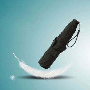 Paraguas Plegable de Tres Secciones de Fibra de Carbono, Protección Solar y UV, Portátil, con Revestimiento Negro, Venta al Por Mayor de Fábrica - Product Image 4