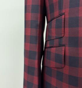 Costume d'affaires sur mesure pour homme, style classique, 2 pièces, coupe ajustée, grande taille, plissé, respirant, tissu en laine imperméable, simple boutonnage - Product Image 4