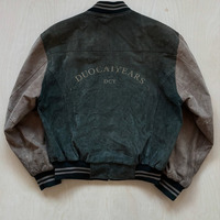 Veste universitaire en cuir véritable pour homme DCY, coupe-vent épaisse unisexe avec fermeture éclair, mode hiver avec logo, échantillon gratuit