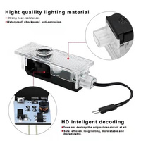Offres Spéciales Auto LED porte voyant d'avertissement 12V pour BMW Logo projecteur lampe pour bmw E90 E83 E60 voitures 5W courtoisie ombre bienvenue lampe
