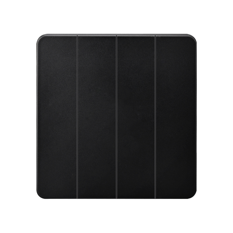 Black Large panel 4 gang 1 way