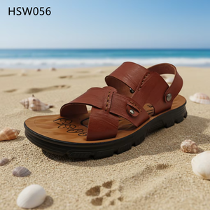 HY, Sandalias de Playa para <span class=keywords><strong>Hombre</strong></span>, Talla Grande, Punta Abierta, Precio Económico, Estilo Africano, Color Marrón, para Vacaciones en la Playa, HSW055 - Product Image 4