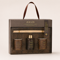 AIKUN Maßgefertigtes Sojawachs Aromatherapie Duftkerzen- und Raumduft-Geschenkset für Großhandel Luxus-Set Raumduft Geschenkbox