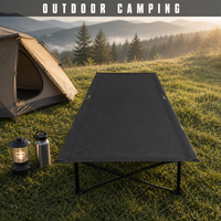 Lit de camping pliable sans assemblage, très grand et large, chaise pliante de loisirs d'extérieur pour le camping et l'utilisation au sol (Cama Plegable)