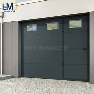 Portes de garage résidentielles avec cadres en acier durable et verre - Product Image 1