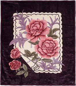 Trend Warm Soft Luxury Knitted Raschel Blanket <b>Mink</b> <b>Throw</b> Winter Use 8Kg Double Bed 2 Ply Customizable Size European Floral - Product Image 3