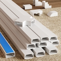 Goulotte murale en PVC à rainures pour câblage, système de gestion des câbles électriques, résistant à la chaleur et ignifuge