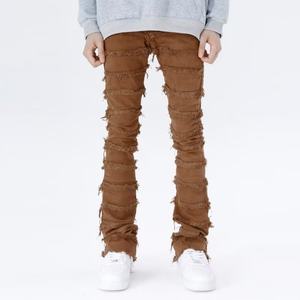 Nouvelle Arrivée - Jean Flare Slim Vintage Uni Grande Taille pour Homme - Style Urbain - Product Image 1