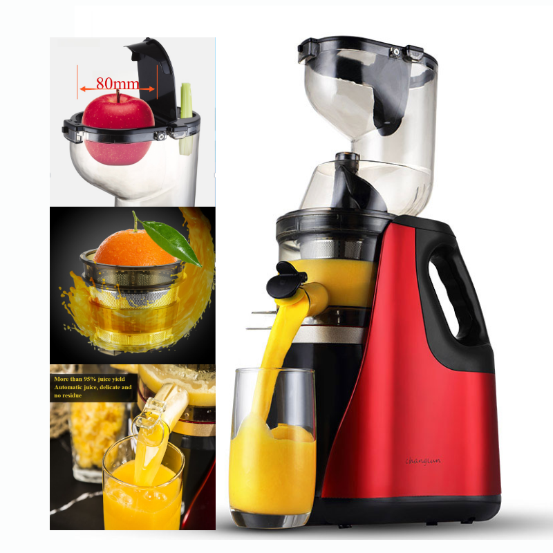 150W Orange Electric Blender Carrot Extractor Machine Cold Press Professional Commercial Slow Juicer