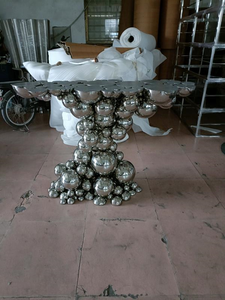 <span class=keywords><strong>Table</strong></span> <span class=keywords><strong>Console</strong></span> en Acier Inoxydable Sculpté à la Main de Design Moderne et Contemporain Haut de Gamme Laqué Noir avec Accents Dorés pour Décoration de Maison et Villa - Product Image 6