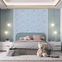 Papier peint minimaliste moderne chambre d'étude chambre d'enfant chambre de princesse dessin animé motif fond papier peint mural
