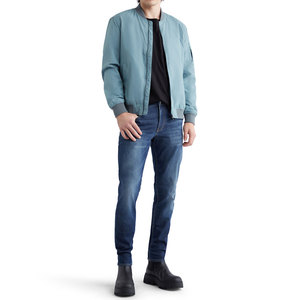 Chaqueta Bomber de Moda Otoño Invierno para Hombre, Estilo de Vuelo MA1 Personalizada, Holgada, Informal, de Color Sólido, con Cuello Alto de Lona Fina - Product Image 1