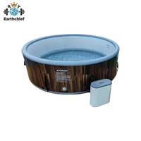 Langlebiger Aufblasbarer Whirlpool für 4-6 Personen, Tragbarer Garten-SPA-Pool, Outdoor-Aufblasbarer Spa mit Heizung