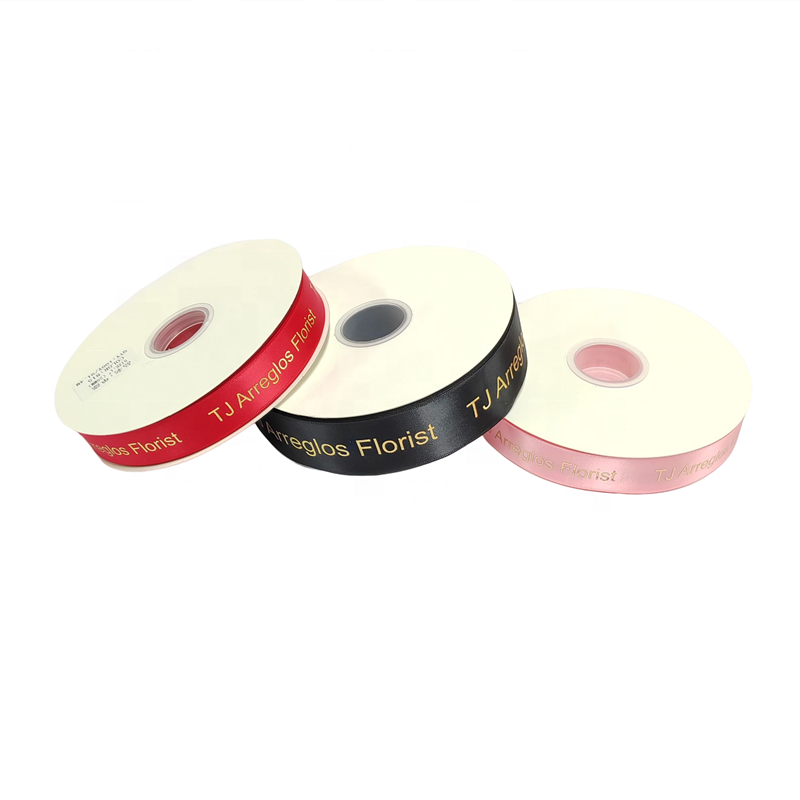Рулонная упаковочная лента с пользовательским логотипом, розовое золото, фольгированный логотип, рождественский подарок, корсажная лента