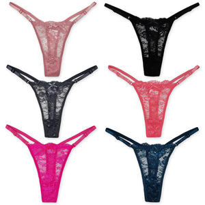 Sous-vêtements pour femmes Taille basse Sexy Tanga Hipster <span class=keywords><strong>Transparent</strong></span> Lace <span class=keywords><strong>Micro</strong></span> Retro Culotte <span class=keywords><strong>string</strong></span> pour femmes - Product Image 6