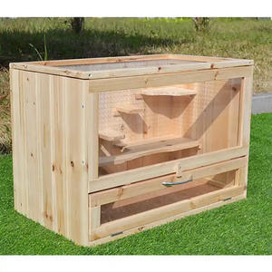 Çevre dostu büyük katı bambu ve ahşap Hamster kafes hayvan desen küçük Pet House oturma odası için sürdürülebilir özelliği - Product Image 2