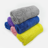 Serviettes de voiture en microfibre polaire corail sans bords à fibres longues pour la vente en gros - Absorption puissante de l'eau, séchage rapide, sans peluches, très résistantes