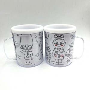 <span class=keywords><strong>Taza</strong></span> de agua para niños que se puede pintar DIY de alta calidad, <span class=keywords><strong>taza</strong></span> de <span class=keywords><strong>dibujo</strong></span> de logotipo personalizado sin Bpa con papel insertado, <span class=keywords><strong>taza</strong></span> de <span class=keywords><strong>dibujo</strong></span> de plástico - Product Image 2