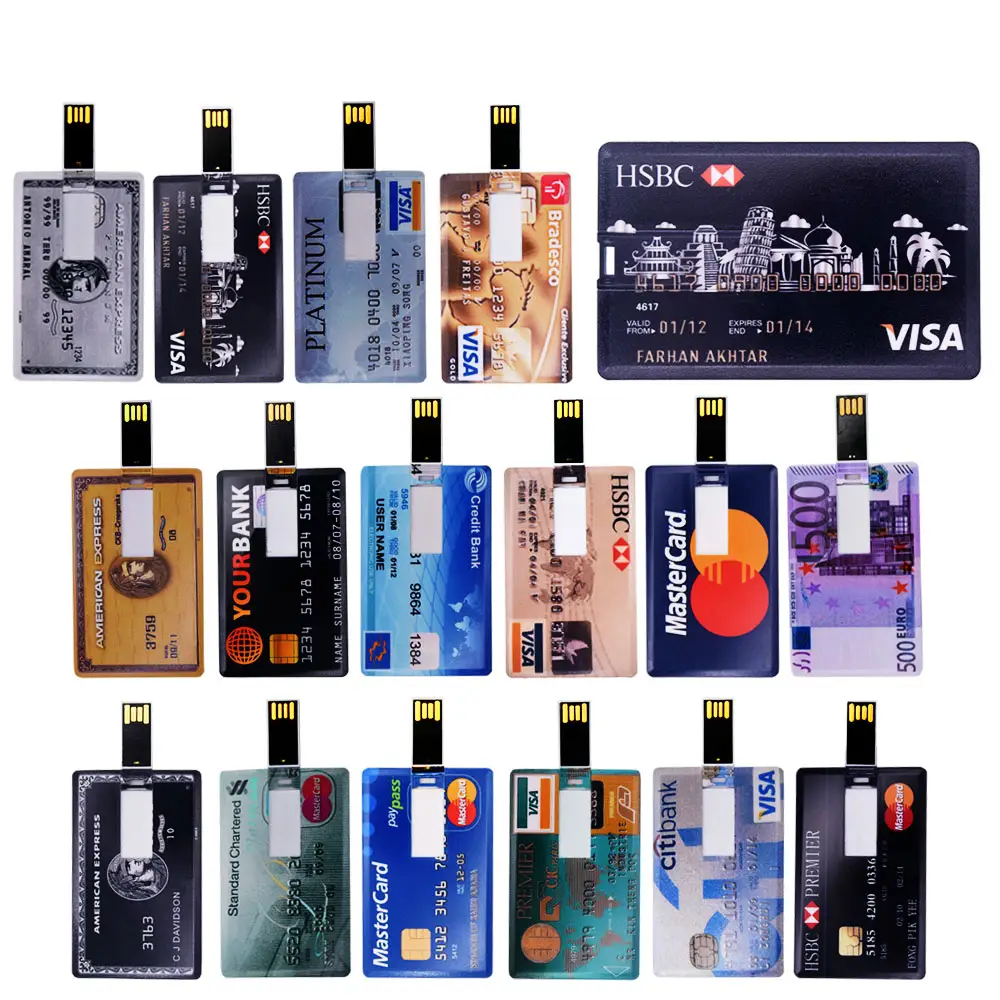 Master visa cards HSBC Cheap Express Personalized Encrypted Card USB Flash Drive