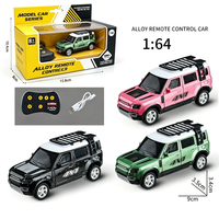 Voiture RC de drift en alliage 1:64 avec lumières LED, vitesse réglable, mini voiture télécommandée en métal pour enfants, jeu de bureau, vente en gros