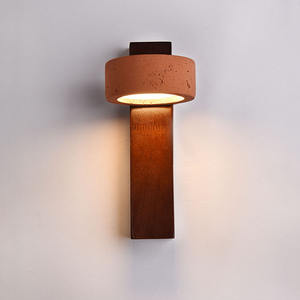 工业6w发光二极管床头灯砖红色简约石灰华卧室酒店走廊客厅复古装饰 - Product Image 1