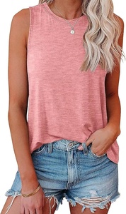Bulk Wholesale High Quality 93% Polyester 7% Elastic Eco-Friendly Jersey Quick Dry Fitted <b>Sleeveless</b> T Shirt Gym Yoga Tank <b>Top</b> - Product Image 6