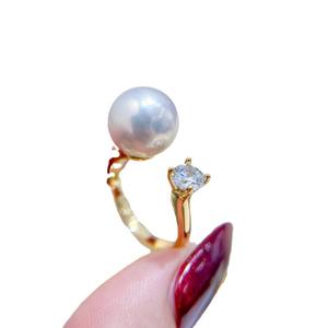 Support de bague en argent S925 WENCHI, accessoires DIY pour perles, perles rondes de 10 à 13 mm, bijoux fantaisie avec 11949 Chine - Product Image 5