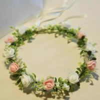 Nouvelle couronne florale multicolore scintillante de haute qualité, bandeau féerique phosphorescent en résine plastique
