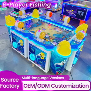 เครื่องเกมอาร์เคด ลุ้นโชคสำหรับเด็ก สนุกสนาน หกเครื่องตกปลา ใช้เหรียญ กำไรสูง - Product Image 2