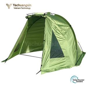 Tente de camping verte avec fenêtres en maille et conception de ventilation pour une utilisation en extérieur - Product Image 2