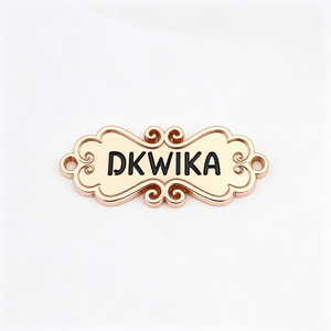 Étiquettes métalliques rectangulaires résistantes à l'eau de mer, personnalisées, gravées en relief, à coudre pour maillots de bain et bikinis - Product Image 6
