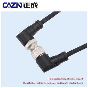Hot bán M12 thẳng 1 mét cáp kết nối 2 3 4 5 6 8 12 17pins nữ nam giảm xóc PVC Pur đúc dẫn cho điện - Product Image 5