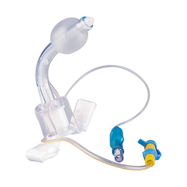 Medical Atraumatic Soft Rounded Tip Transparent Curved Cannula Tracheostomy Tube With Evacuation Lumen Cuffed