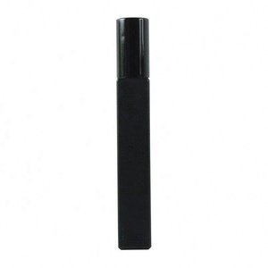 10ml Thick Wall Essential Oil Glass Roll on <b>Bottle</b> Square Slim Shape 10ml Black Roller <b>Bottle</b> for <b>Perfume</b> - Product Image 1