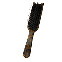 Brosse à cheveux premium en poils de sanglier épais avec coussin d'air, en acétate vintage tendance, pour coiffure féminine, volumisante et massante, 14-20 cm