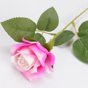 ورود صناعية سوداء، وردة حمراء مخملية اصطناعية بساق واحدة، زهور حريرية، ورود مزيفة لتزيين حفلات الزفاف - Product Image 4