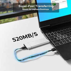 Disco Duro Externo Portátil de Metal <span class=keywords><strong>SSD</strong></span> de 80GB 256GB 512GB 1T 2T 4T 8T 16T USB 3.1 Negro Plata Azul Rojo - Product Image 3