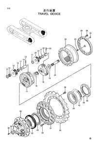 EX120-5 kualitas tinggi EX130-5 <span class=keywords><strong>Final</strong></span> <span class=keywords><strong>Drive</strong></span> Travel Motor 9150030 9156719 Gearbox peredam perjalanan utama untuk <span class=keywords><strong>Hitachi</strong></span> ekskavator - Product Image 2