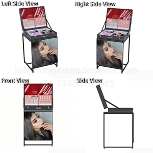Detachable Floor Display <b>Stand</b> Combined Flip Top Lockable Cosmetic Demo Box for Retail Store Trade Show - Product Image 4