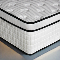 Colchón Híbrido Queen Size de Muelles Ensacados y Espuma Viscoelástica con Euro Top, Suave y Cómodo, Enrollado en Caja para Mobiliario de Hotel