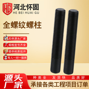 Vis à tige filetée Huaigu M12 M16 M20 M22 M24 90mm en acier allié noir oxydé classe C 8.8 pour la communication - Product Image 2