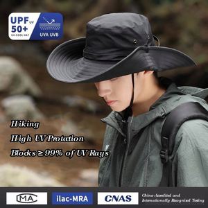 Western Style Cowboy Character Hat Large Brim Fisherman Design Unisex Four Seasons Mesh <b>Sunscreen</b> Outdoor Hiking Hat - Product Image 2