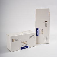 Boîte de soin de la peau personnalisée, écologique, en carton pliable à rabat supérieur, découpée en demi-lune, avec trou pour le pouce, estampage à chaud doré, finition UV