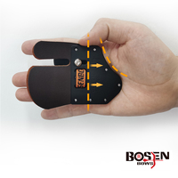 Gant de tir professionnel en cuir avec protège-doigts pour arc à poulies et arc classique avec riser
