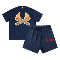 T-shirt et short unisexe de haute qualité, taille américaine, Backwoods RAW Cookie, logo personnalisé, 100% coton, poids lourd, uni, pour homme